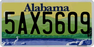 AL license plate 5AX5609
