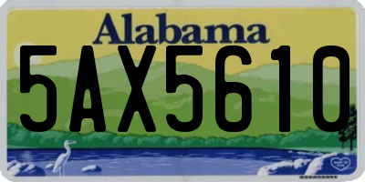 AL license plate 5AX5610
