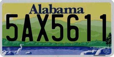 AL license plate 5AX5611