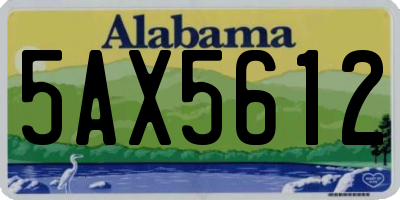 AL license plate 5AX5612