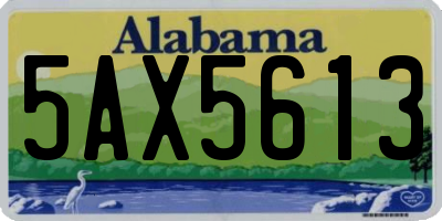 AL license plate 5AX5613