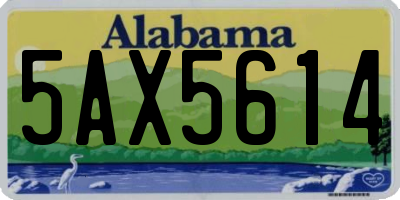 AL license plate 5AX5614