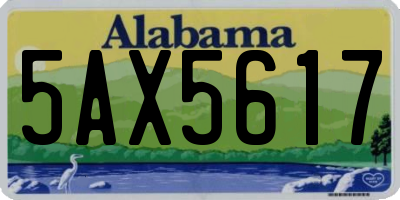 AL license plate 5AX5617