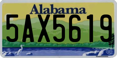 AL license plate 5AX5619