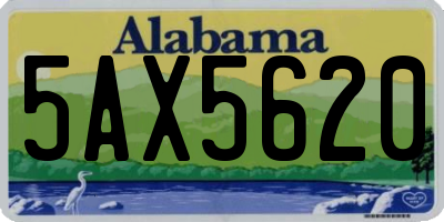 AL license plate 5AX5620