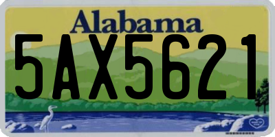 AL license plate 5AX5621