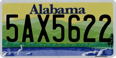 AL license plate 5AX5622