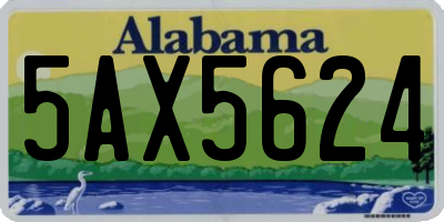 AL license plate 5AX5624