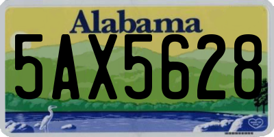 AL license plate 5AX5628