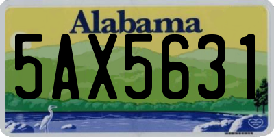 AL license plate 5AX5631