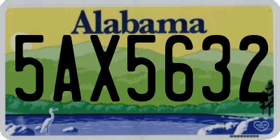 AL license plate 5AX5632