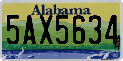 AL license plate 5AX5634