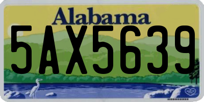 AL license plate 5AX5639