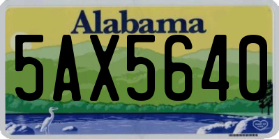AL license plate 5AX5640