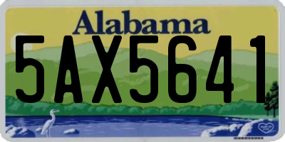 AL license plate 5AX5641