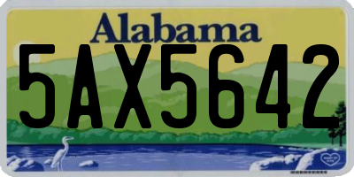 AL license plate 5AX5642