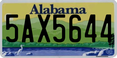 AL license plate 5AX5644
