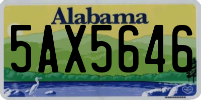 AL license plate 5AX5646
