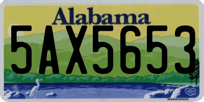 AL license plate 5AX5653