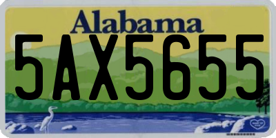 AL license plate 5AX5655
