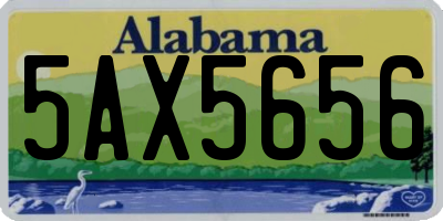 AL license plate 5AX5656