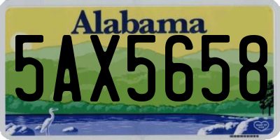 AL license plate 5AX5658