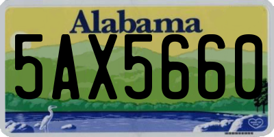 AL license plate 5AX5660