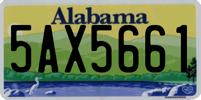 AL license plate 5AX5661