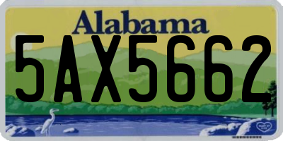 AL license plate 5AX5662