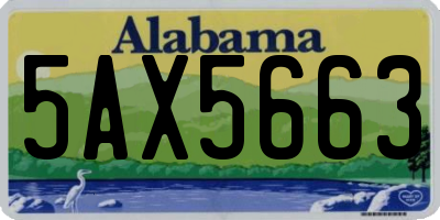 AL license plate 5AX5663