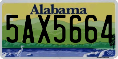 AL license plate 5AX5664