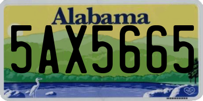 AL license plate 5AX5665
