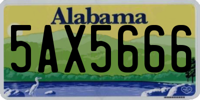 AL license plate 5AX5666