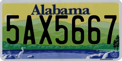 AL license plate 5AX5667
