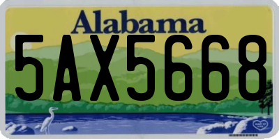 AL license plate 5AX5668