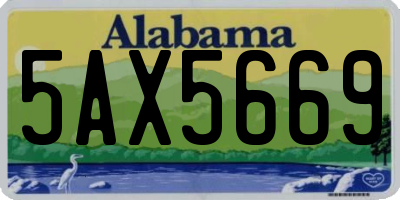 AL license plate 5AX5669