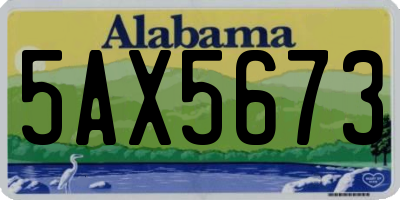 AL license plate 5AX5673