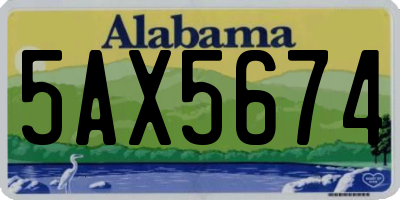 AL license plate 5AX5674