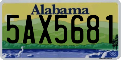 AL license plate 5AX5681