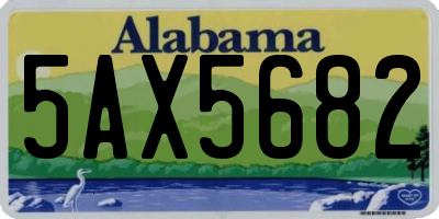 AL license plate 5AX5682