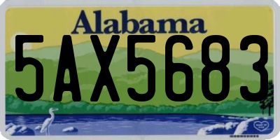 AL license plate 5AX5683