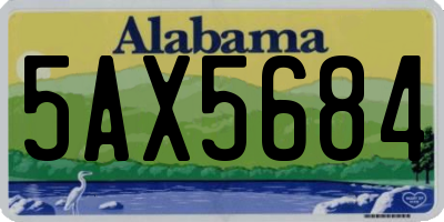 AL license plate 5AX5684