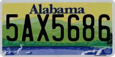 AL license plate 5AX5686