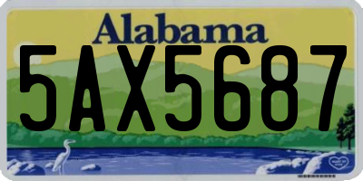 AL license plate 5AX5687