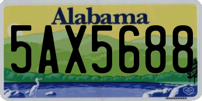AL license plate 5AX5688