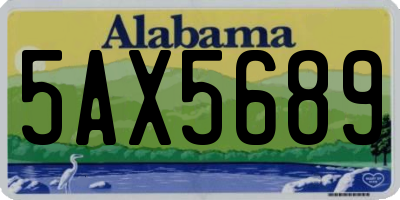 AL license plate 5AX5689