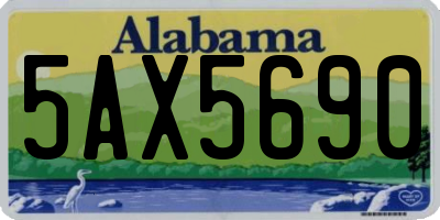 AL license plate 5AX5690