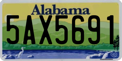 AL license plate 5AX5691