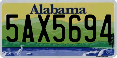AL license plate 5AX5694