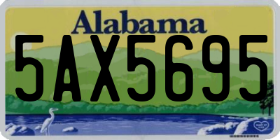 AL license plate 5AX5695